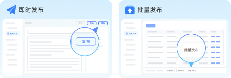 即时发布与批量发布